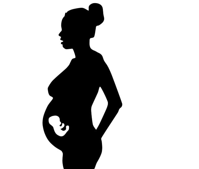 pregnant woman silhouette cartoon